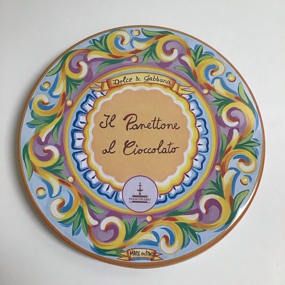 Dolce & Gabbana Tin Made In Italy EMPTY Fiasconaro Panettone LARGE 10” Storage - Picture 2 of 14